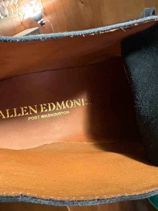 WORN ONCE Mens Allen Edmonds Tate Chukka Black Extralight Boots Size 9 D